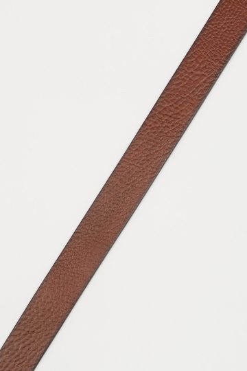 Grosgrain leather belt