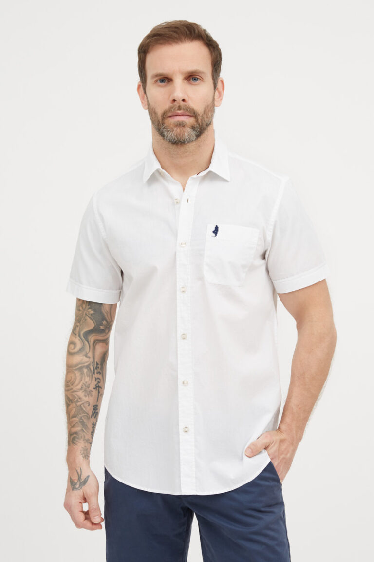 Chemise manches courtes unie légère