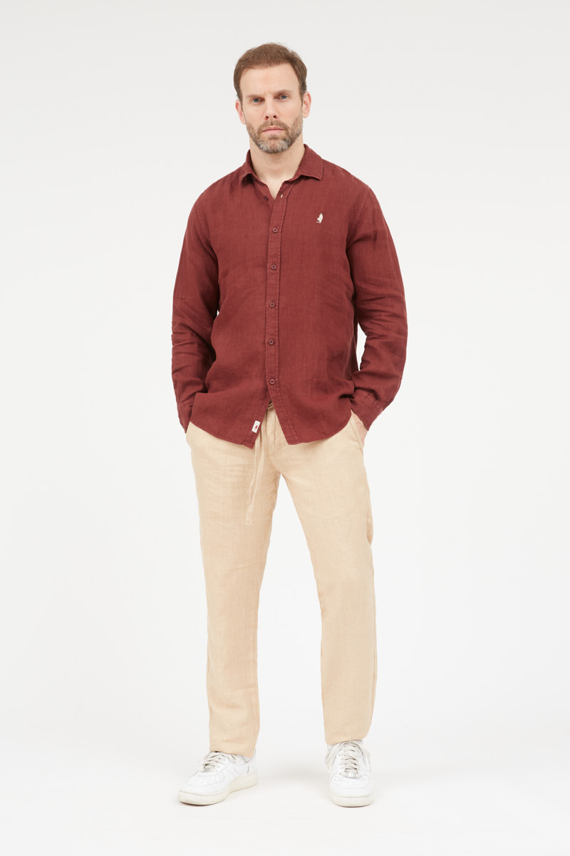 Marlboro Classics Chemise décontractée à manches longues en coton blan – Retrospect Clothes