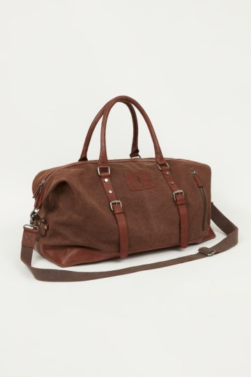 Sac week-end canvas et cuir