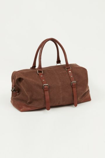 Sac week-end canvas et cuir
