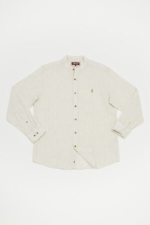 Texturized stripes short sleeves shirt
