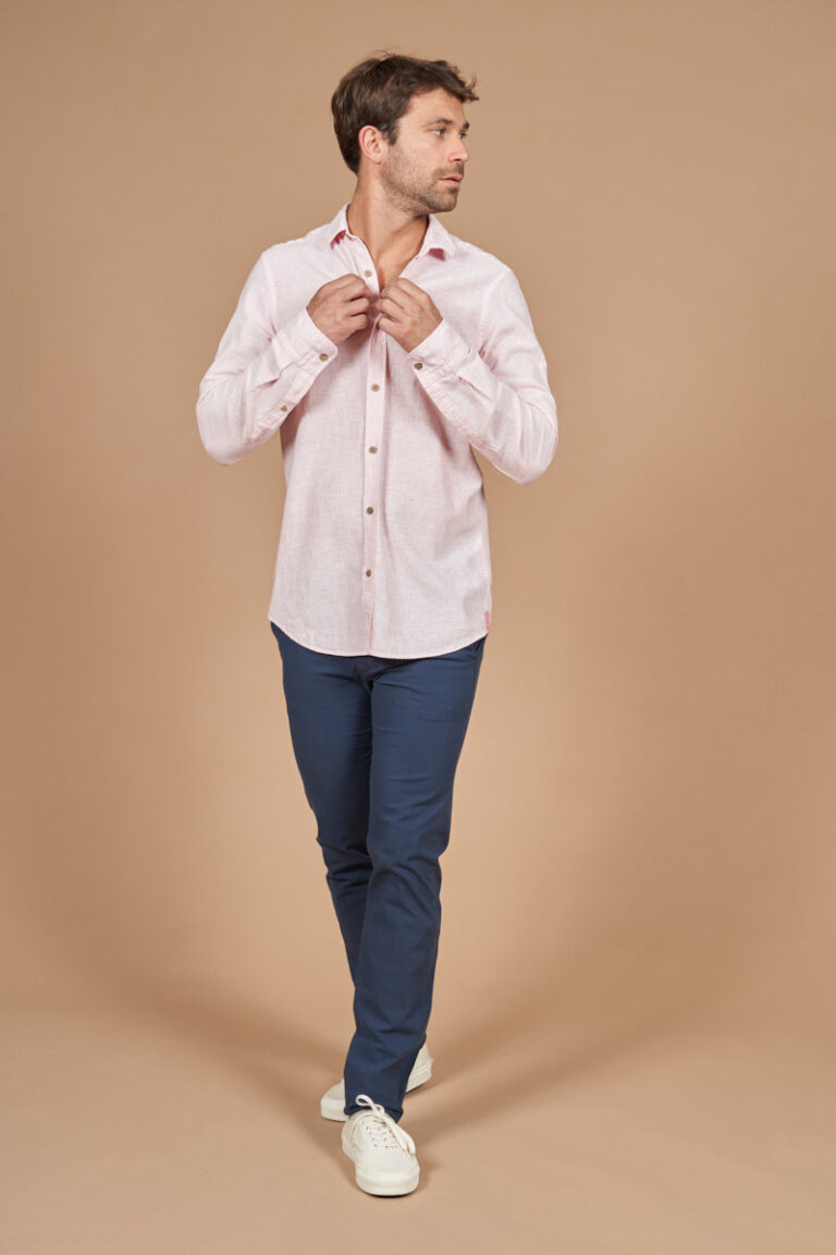 Printed shirt with striped flowers