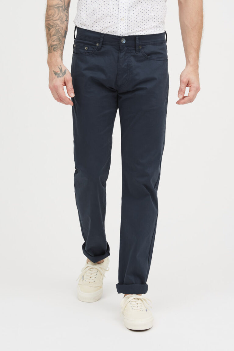 Regular fit jeans with leather details