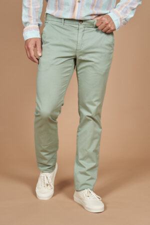 Plain stretch chino pants