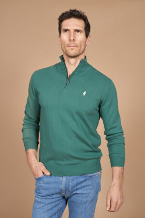 Patch polo shirt pique