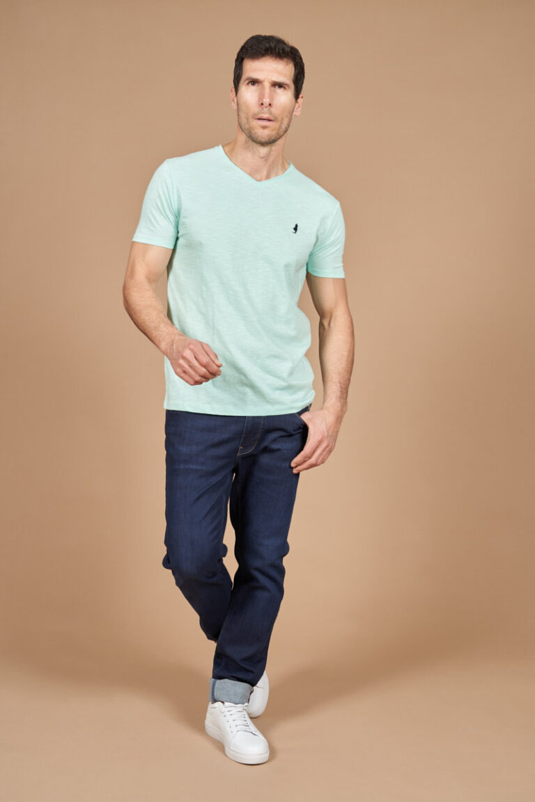 Jeans cargo short with cord belt