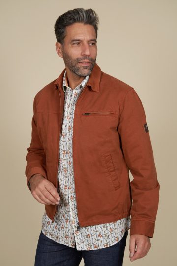 Veste unie gabardine lavée