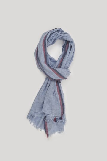 Chèche uni chambray