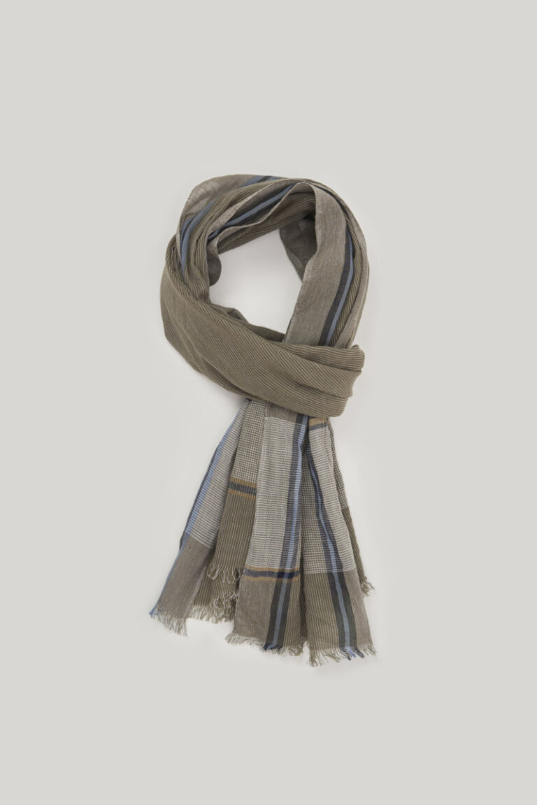 Chèche rayé et petits carreaux