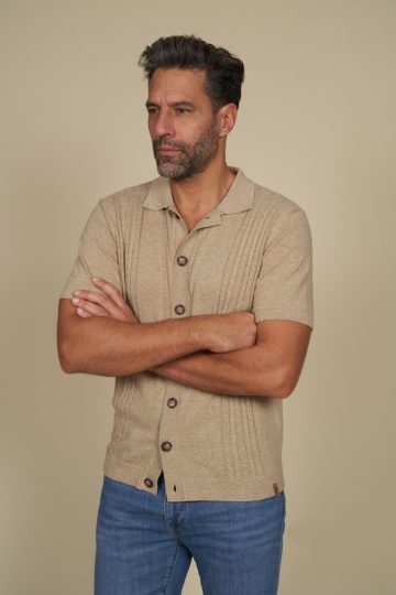 Chemise en maille torsades