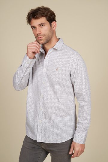 Chemise imprimée à motifs triangles