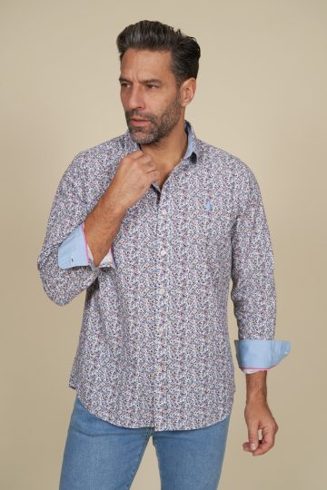 Chemise imprimée à motifs fleurs