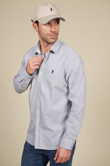 Printed shirt with flowers pattern