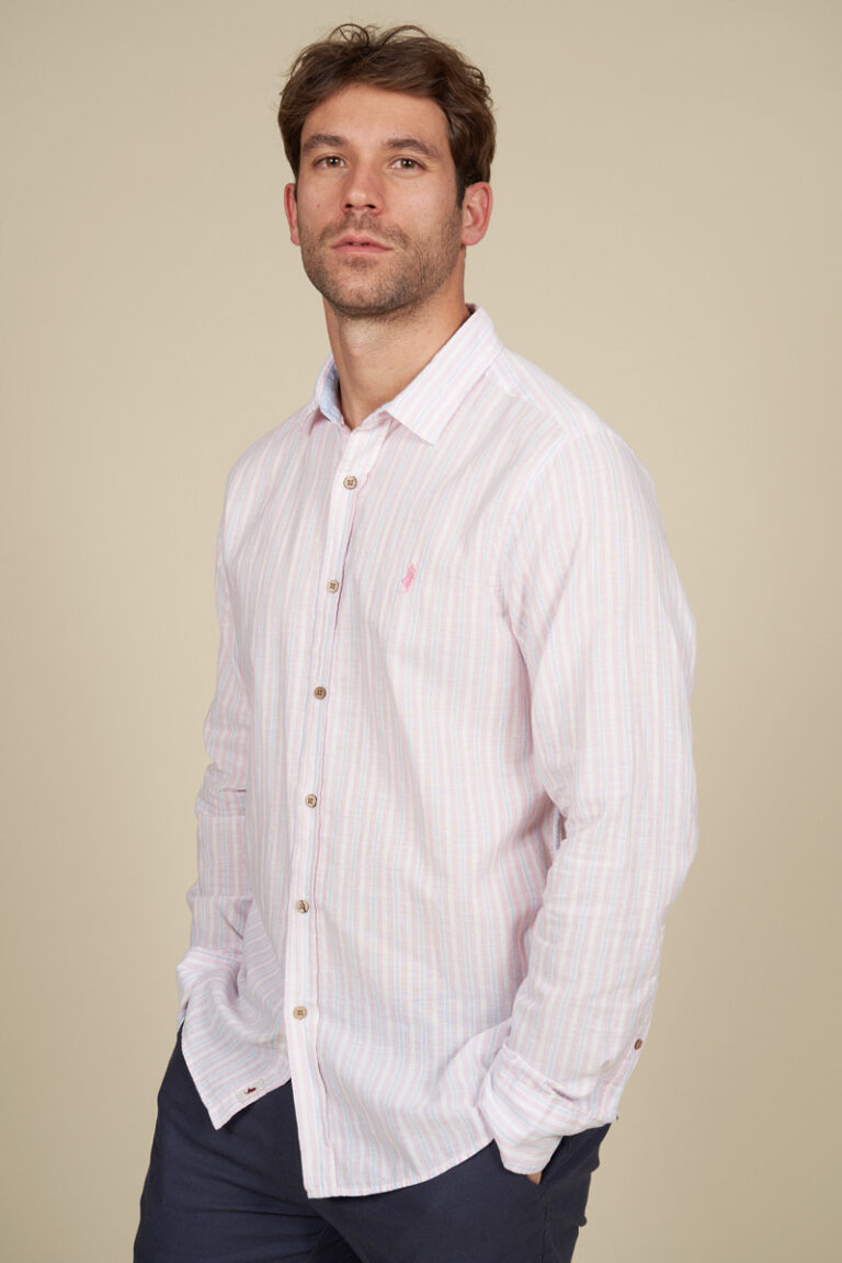 Chemise à rayures bicolores