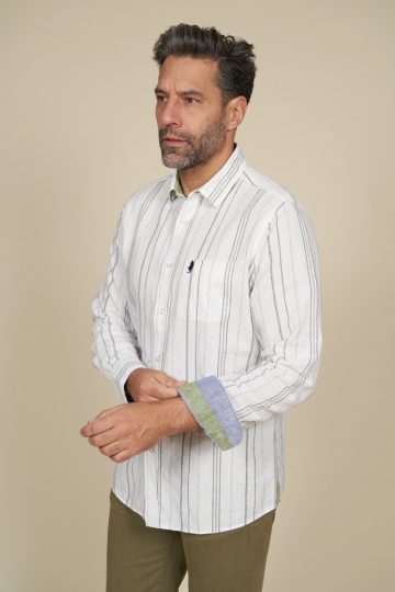 Chemise à larges rayures