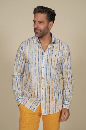 Printed shirt with stains pattern