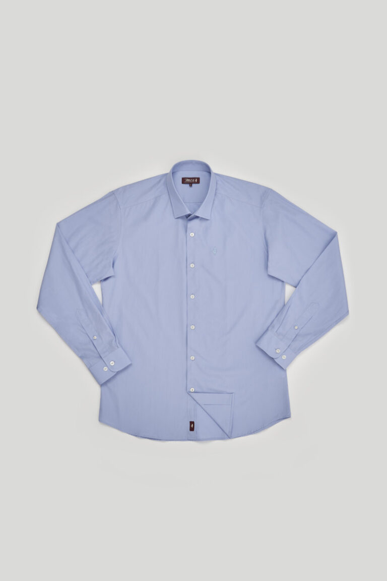 Chemise unie en popeline