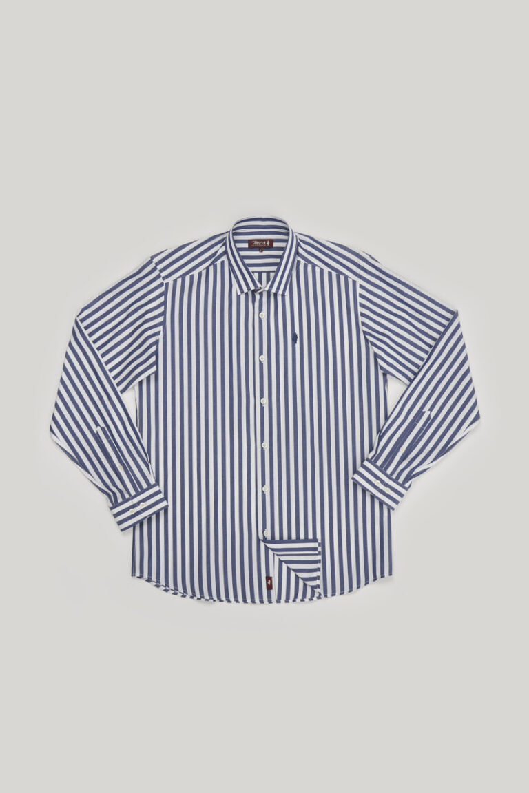 Printed flower shirt in slub cotton