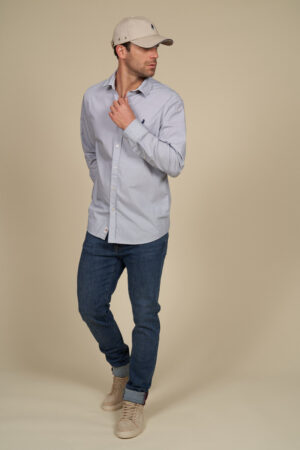 Striped shirt in cotton linen