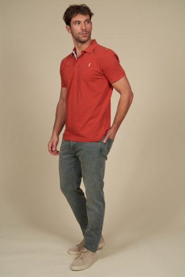 Regular tapered textured thin jeans