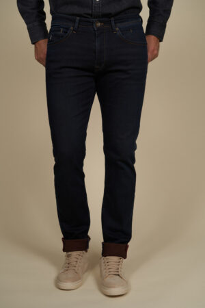 Jean regular tapered power stretch blue brown