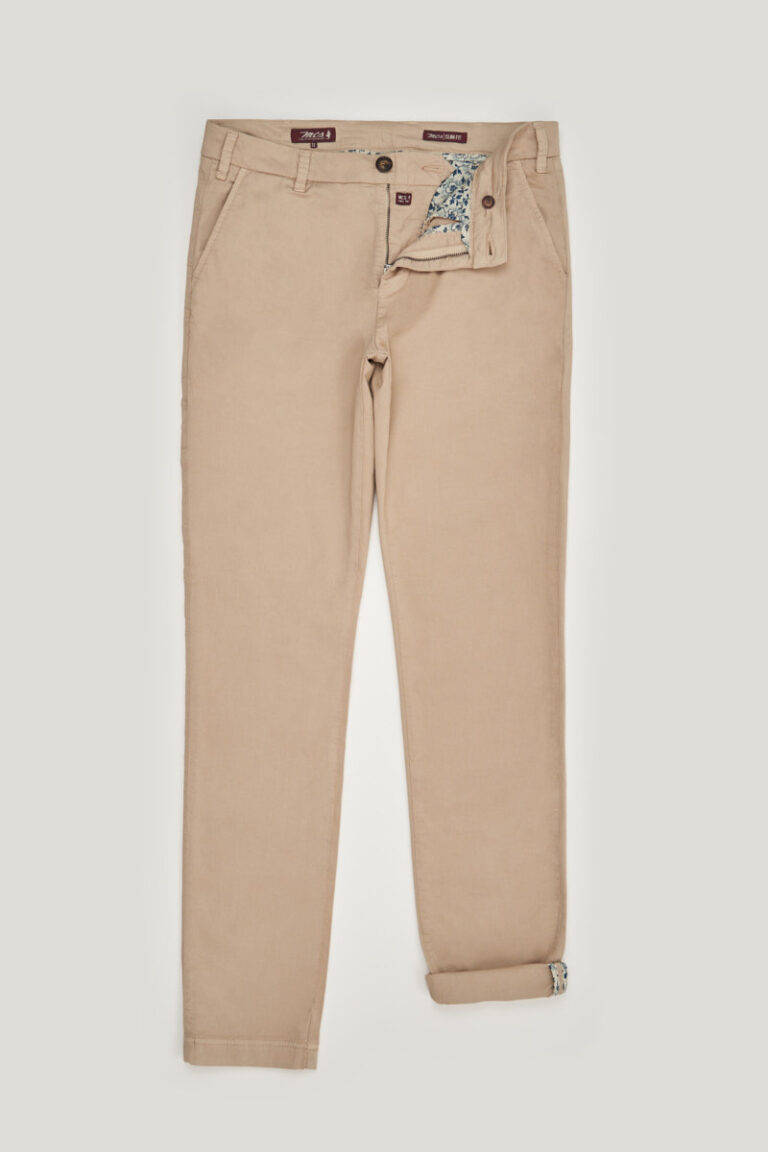 Pantalon chino slim fantaisie stretch