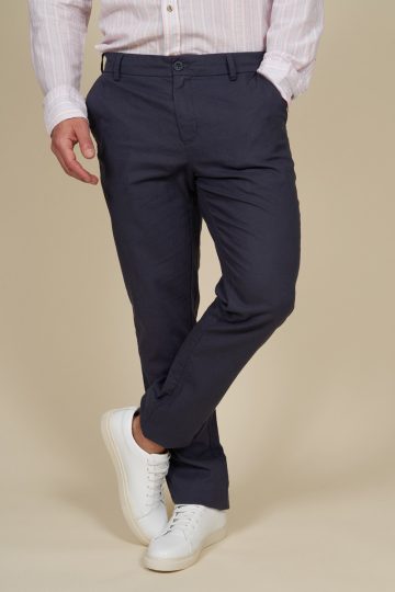 Plain cotton/linen chino pants