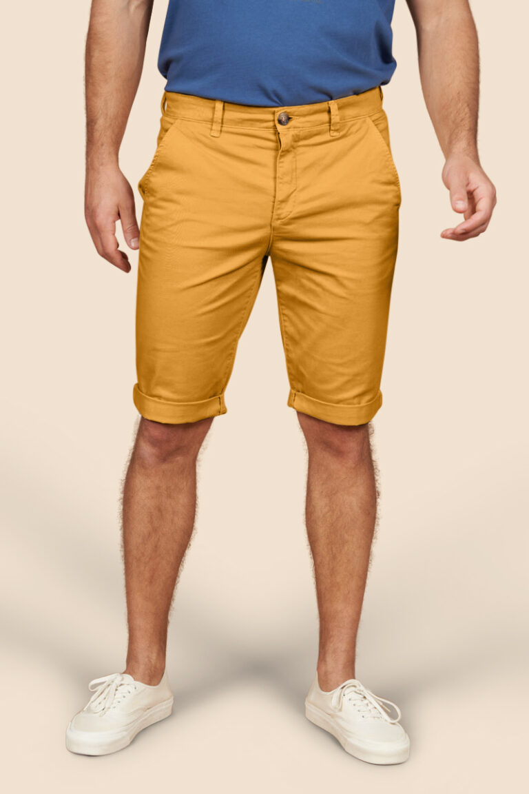 Bermuda chino en gabardine unie