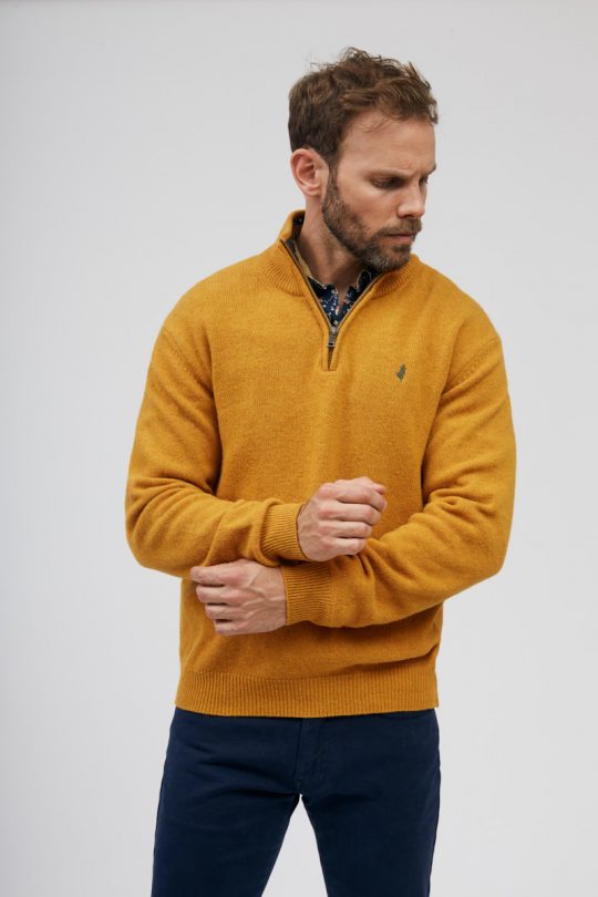plain half zip pullover