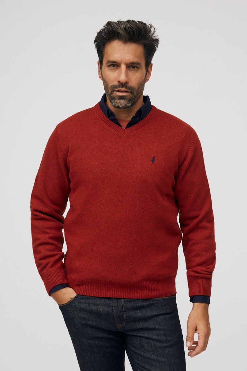 red polo sweater mens
