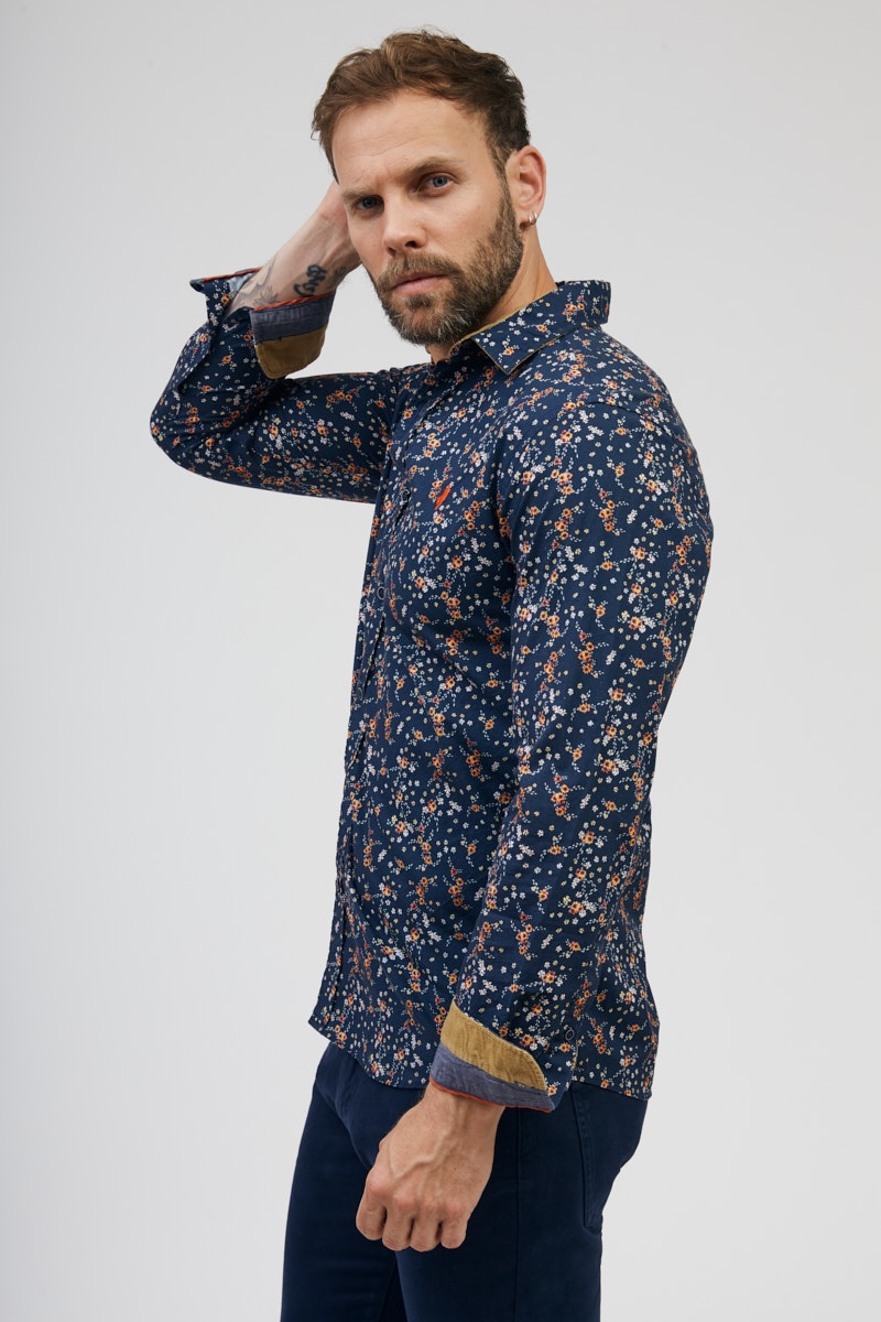 Chemise à imprimé fleurs - MCS Mode Homme