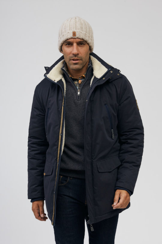 lined hooded parka jacket