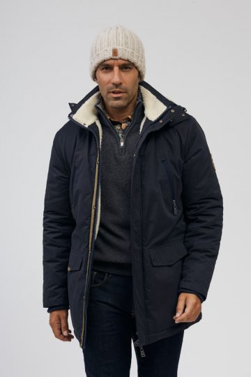 Parka à capuche doublée sherpa