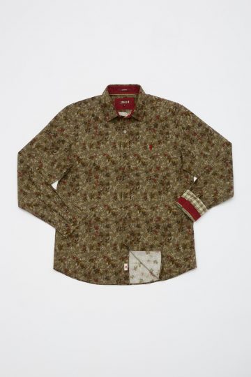 Printed shirt with melted flowers