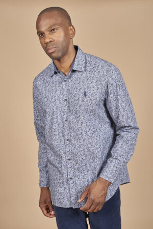 Chemise imprimée motif chevron coloré