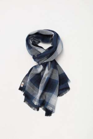 Echarpe double face carreaux/uni