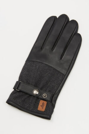Gants cuir et tissus