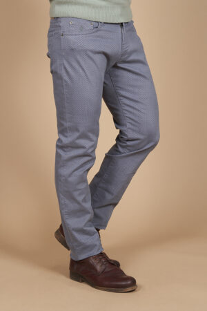 Pantalon 5 poches micro print