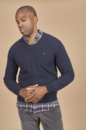 Wool V neck sweater