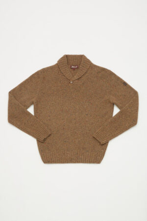 Pull col châle mouliné