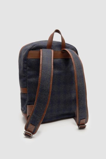 Wool and leather backpack