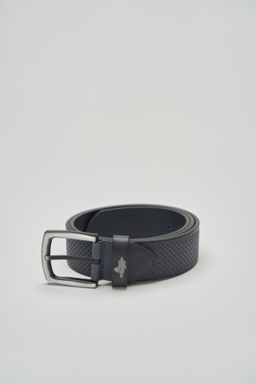 Ceinture en cuir micro motifs embossés
