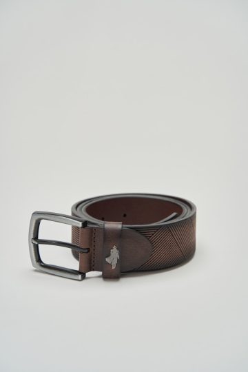 Ceinture en cuir strié