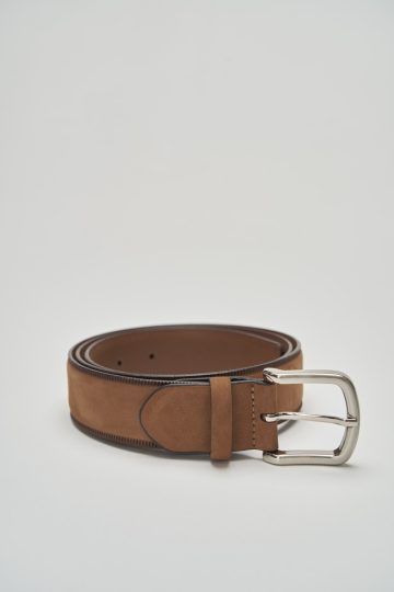 Smooth suede leather belt