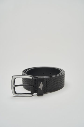 Ceinture en cuir micro motifs embossés