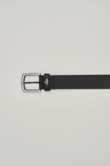 Ceinture en cuir micro motifs embossés