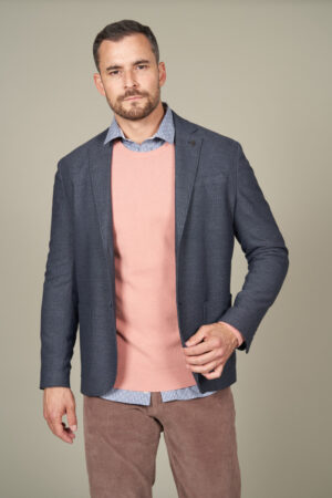 Velvet elbow patch blazer