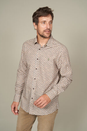 Printed shirt with tulip pattern