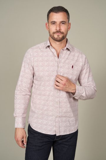 Chemise à motifs géométriques